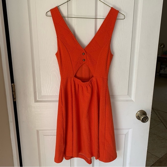 Anthropologie Maeve Double V Skater Flare Mini Dress EUC Size - 2 - Picture 7 of 11